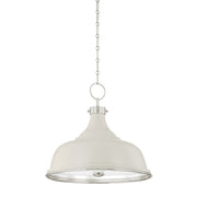 Hudson Valley - MDS300-PN/OW - Three Light Pendant - Painted No. 1 - Polished Nickel/Off-White