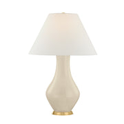 Hudson Valley - MDSL2700-AGB/CFM - One Light Table Lamp - Hanslope - Aged Brass/Ceramic French Muslin