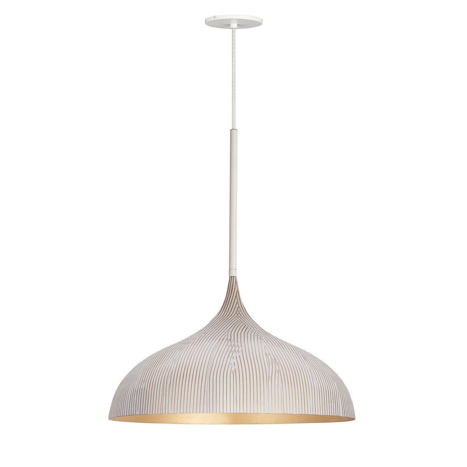 Maxim - 10914WTGLD - One Light Pendant - Fleur - White/Gold