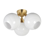 Maxim - 21225MRNAB - Three Light Semi Flush Mount - Neve - Natural Aged Brass