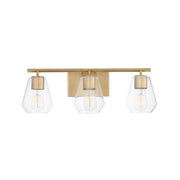 Maxim - 21333CLNAB - Three Light Bath Vanity - Geode - Natural Aged Brass