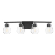 Maxim - 21334CLBK - Four Light Bath Vanity - Geode - Black