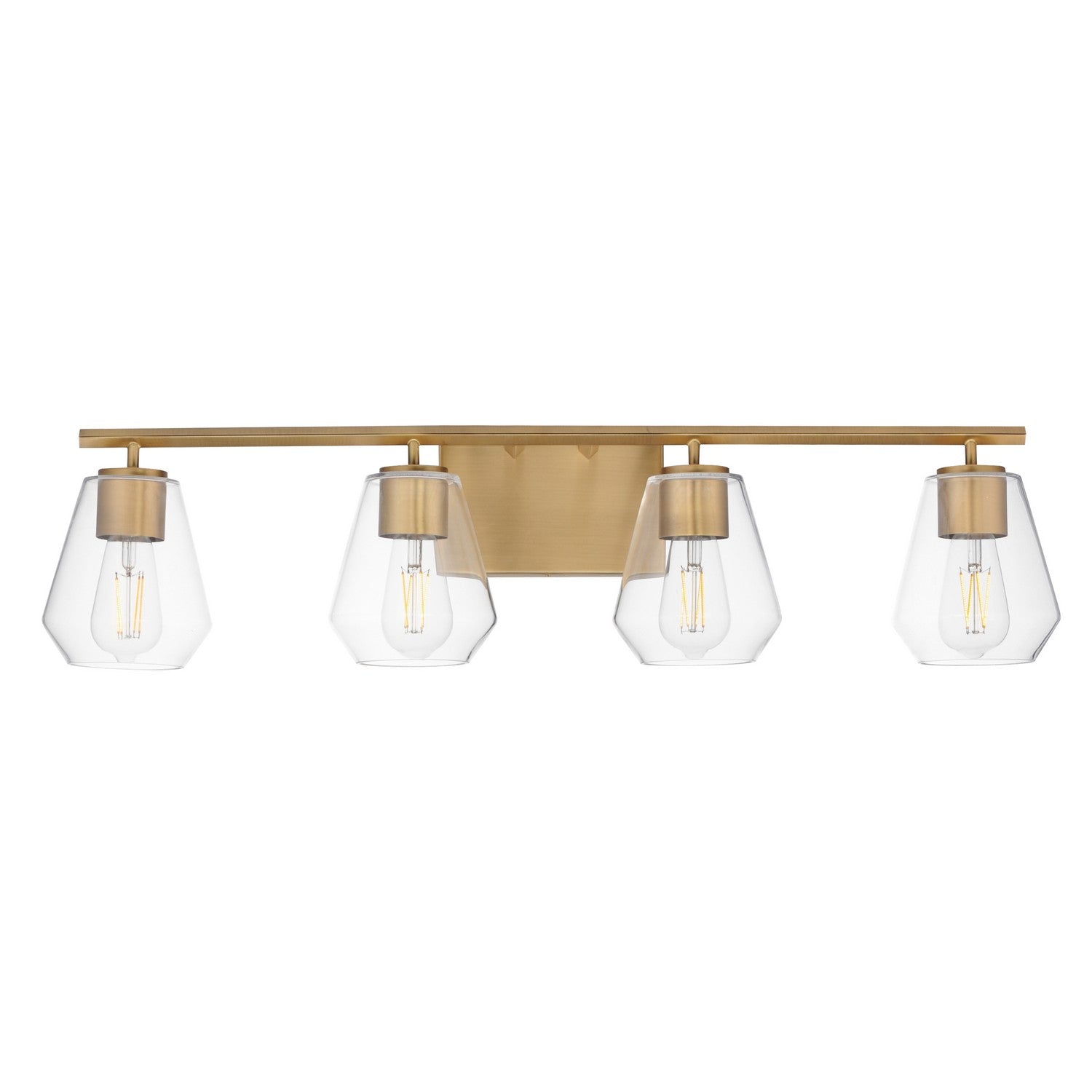 Maxim - 21334CLNAB - Four Light Bath Vanity - Geode - Natural Aged Brass