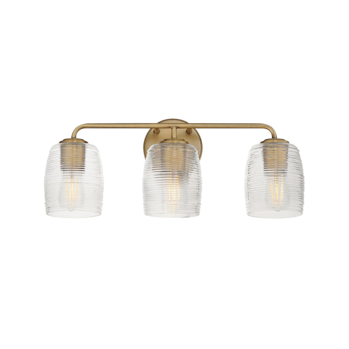 Maxim - 21413CRNAB - Three Light Bath Vanity - Honey - Natural Aged Brass