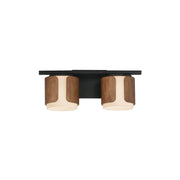 Maxim - 21712SWWNBK - Two Light Bath Vanity - Draughtsman - Walnut / Black