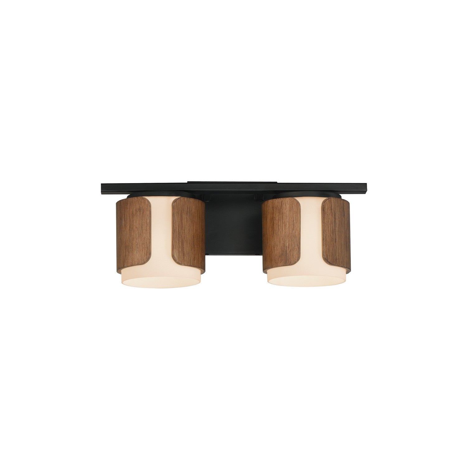 Maxim - 21712SWWNBK - Two Light Bath Vanity - Draughtsman - Walnut / Black