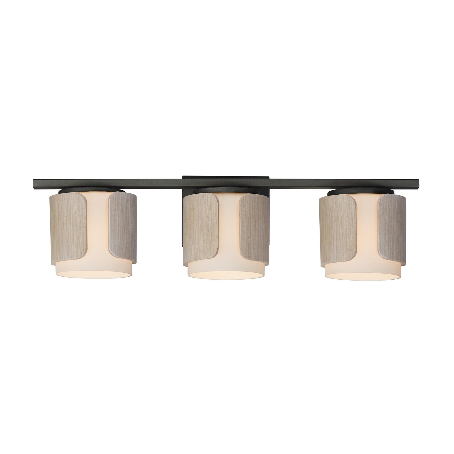Maxim - 21713SWNWDCHL - Three Light Bath Vanity - Draughtsman - Natural Wood/Charcoal