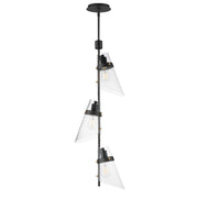 Maxim - 21723CDDBZAB - Three Light Pendant - Finch - Dark Bronze/Antique Brass