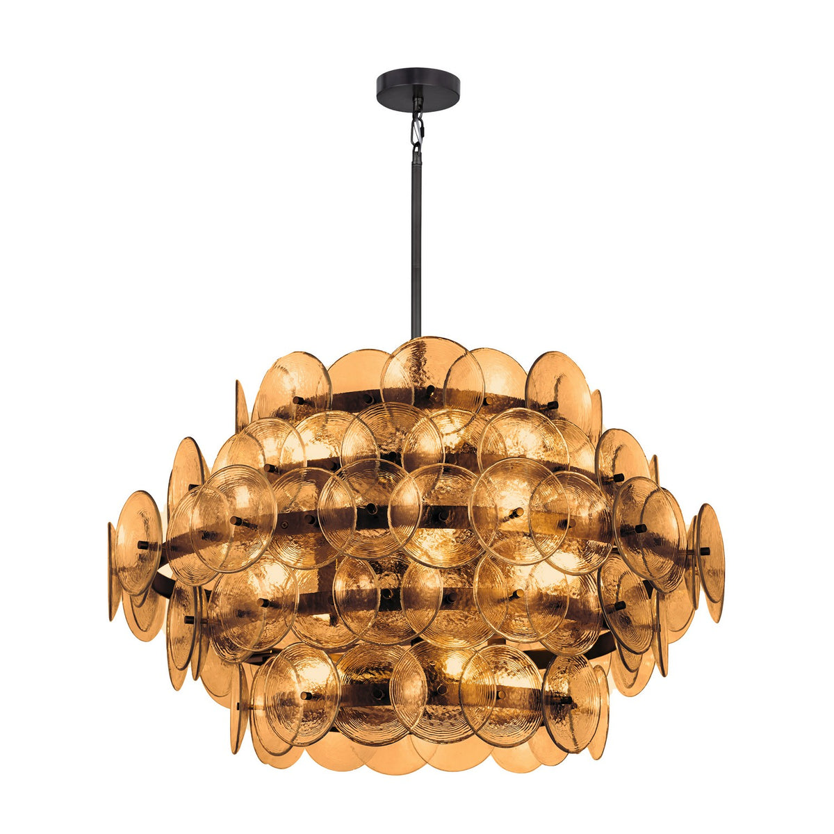 Maxim - 21825AMGM - 12 Light Chandelier - Loren - Gunmetal