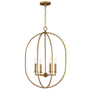 Maxim - 21843EG - Four Light Pendant - Martel - Etruscan Gold