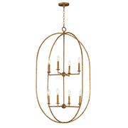 Maxim - 21849EG - Eight Light Pendant - Martel - Etruscan Gold