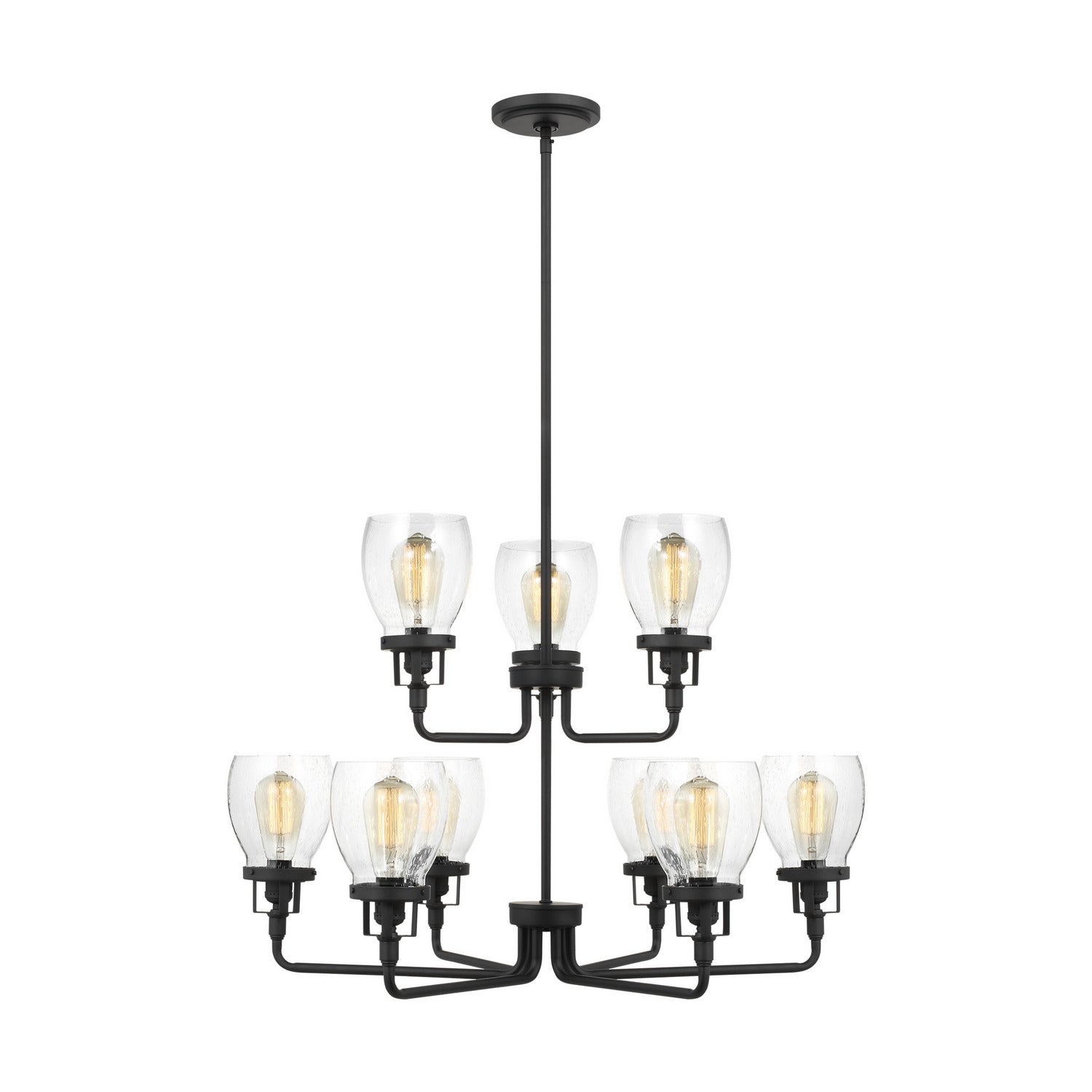Generation Lighting - 3214509-112 - Nine Light Chandelier - Belton - Midnight Black