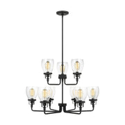 Generation Lighting - 3214509-112 - Nine Light Chandelier - Belton - Midnight Black