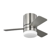 Generation Lighting - 3ERHR32BSD - 32"Ceiling Fan - Era 32 Hugger LED - Brushed Nickel