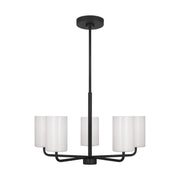 Generation Lighting - GLC1015EN3/MBK - Five Light Chandelier - Rhett - Midnight Black