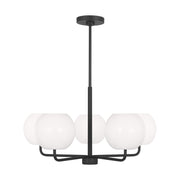Generation Lighting - GLC1055EN3/MBK - Five Light Chandelier - Rory - Midnight Black