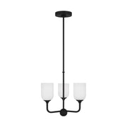Generation Lighting - GLC1073EN3/MBK - Three Light Chandelier - Emile - Midnight Black