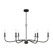 Generation Lighting - GLC1196MBK - Six Light Chandelier - Abells - Midnight Black