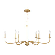 Generation Lighting - GLC1196SB - Six Light Chandelier - Abells - Satin Brass