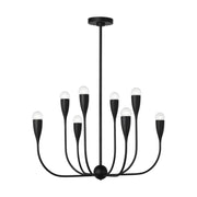 Generation Lighting - GLC1218MBK - Eight Light Chandelier - Maya - Midnight Black