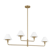 Generation Lighting - GLC1244SB - Four Light Chandelier - Mendota - Satin Brass
