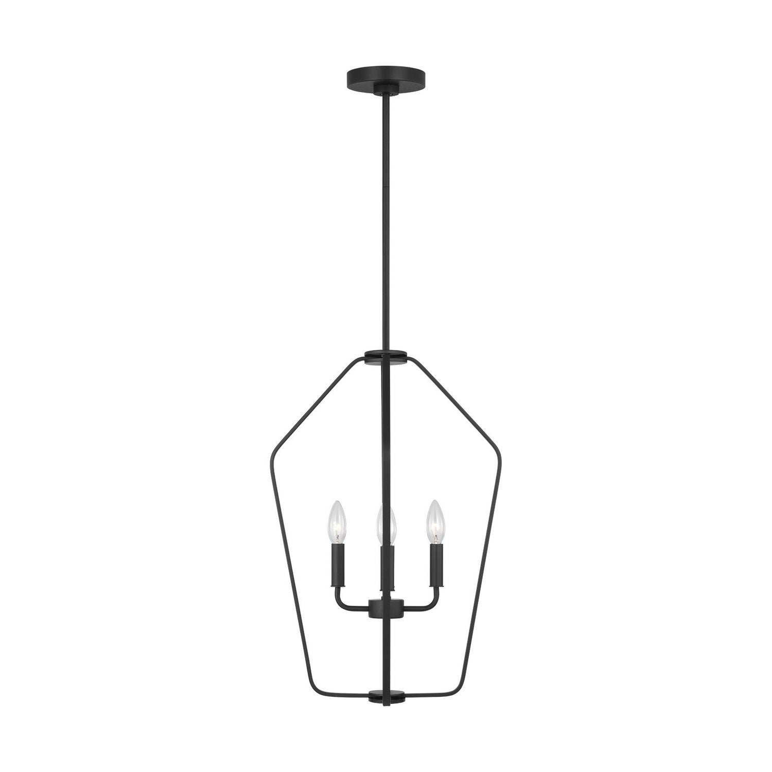 Generation Lighting - GLC1264MBK - Four Light Chandelier - Kennan - Midnight Black