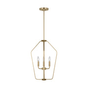 Generation Lighting - GLC1264SB - Four Light Chandelier - Kennan - Satin Brass