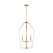 Generation Lighting - GLC1274SB - Four Light Chandelier - Kennan - Satin Brass