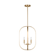 Generation Lighting - GLC1304SB - Four Light Chandelier - Loretto - Satin Brass