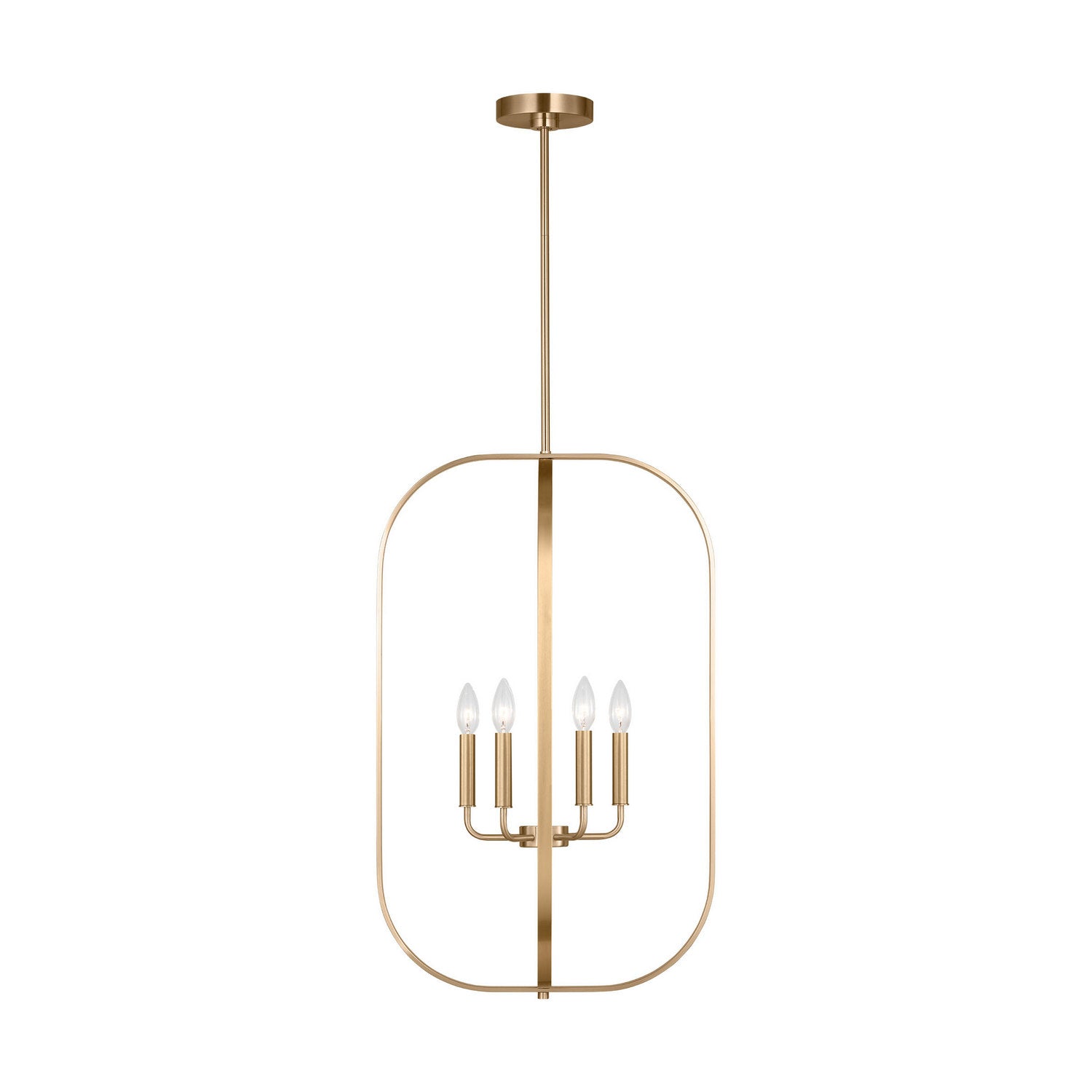 Generation Lighting - GLC1316SB - Six Light Chandelier - Loretto - Satin Brass