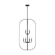 Generation Lighting - GLC1329MBK - Nine Light Chandelier - Loretto - Midnight Black