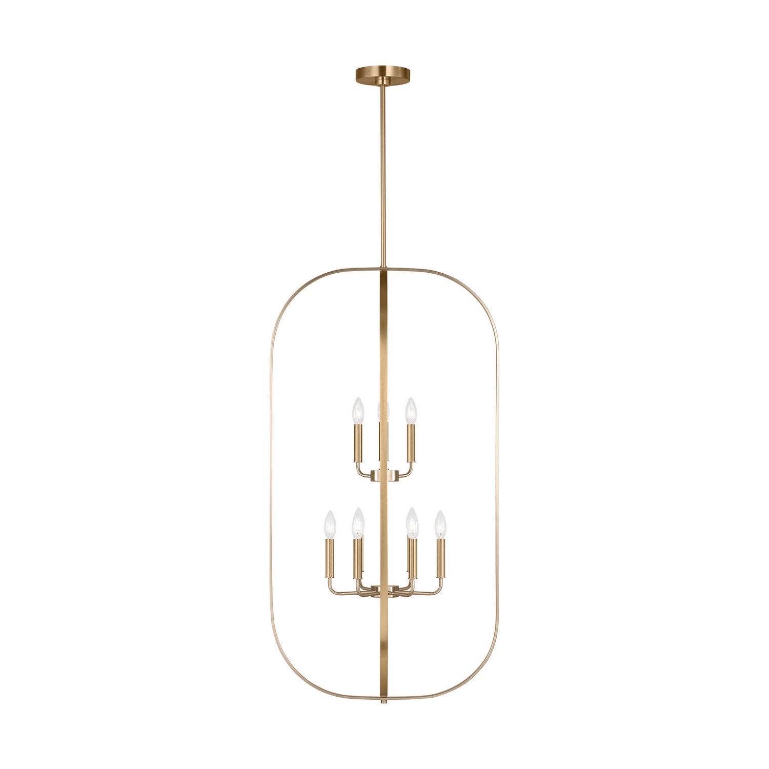 Generation Lighting - GLC1329SB - Nine Light Chandelier - Loretto - Satin Brass