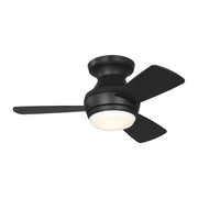 Visual Comfort Fan - 3IKHR32MBKD - 32" Ceiling Fan - Ikon 32 Hugger LED - Midnight Black