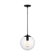 Visual Comfort Studio - 6601801-112 - One Light Pendant - Leo - Hanging Globe - Midnight Black