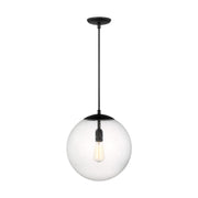 Visual Comfort Studio - 6801801-112 - One Light Pendant - Leo - Hanging Globe - Midnight Black