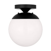 Visual Comfort Studio - 7518EN3-112 - One Light Wall / Semi-Flush Mount - Leo - Hanging Globe - Midnight Black