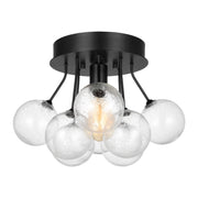Visual Comfort Studio - 7714301-112 - One Light Semi-Flush Mount - Bronzeville - Midnight Black