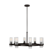 Visual Comfort Studio - CC1378AI - Eight Light Chandelier - Geneva - Aged Iron