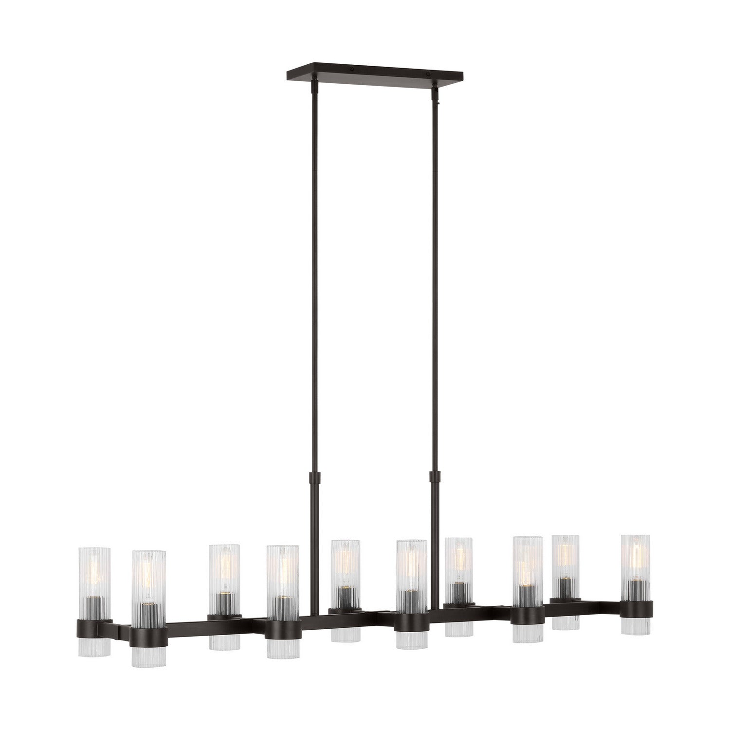 Visual Comfort Studio - CC13810AI - Ten Light Chandelier - Geneva - Aged Iron