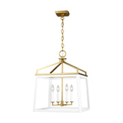 Visual Comfort Studio - CC1554MWTBBS - Four Light Lantern - Carlow - Matte White