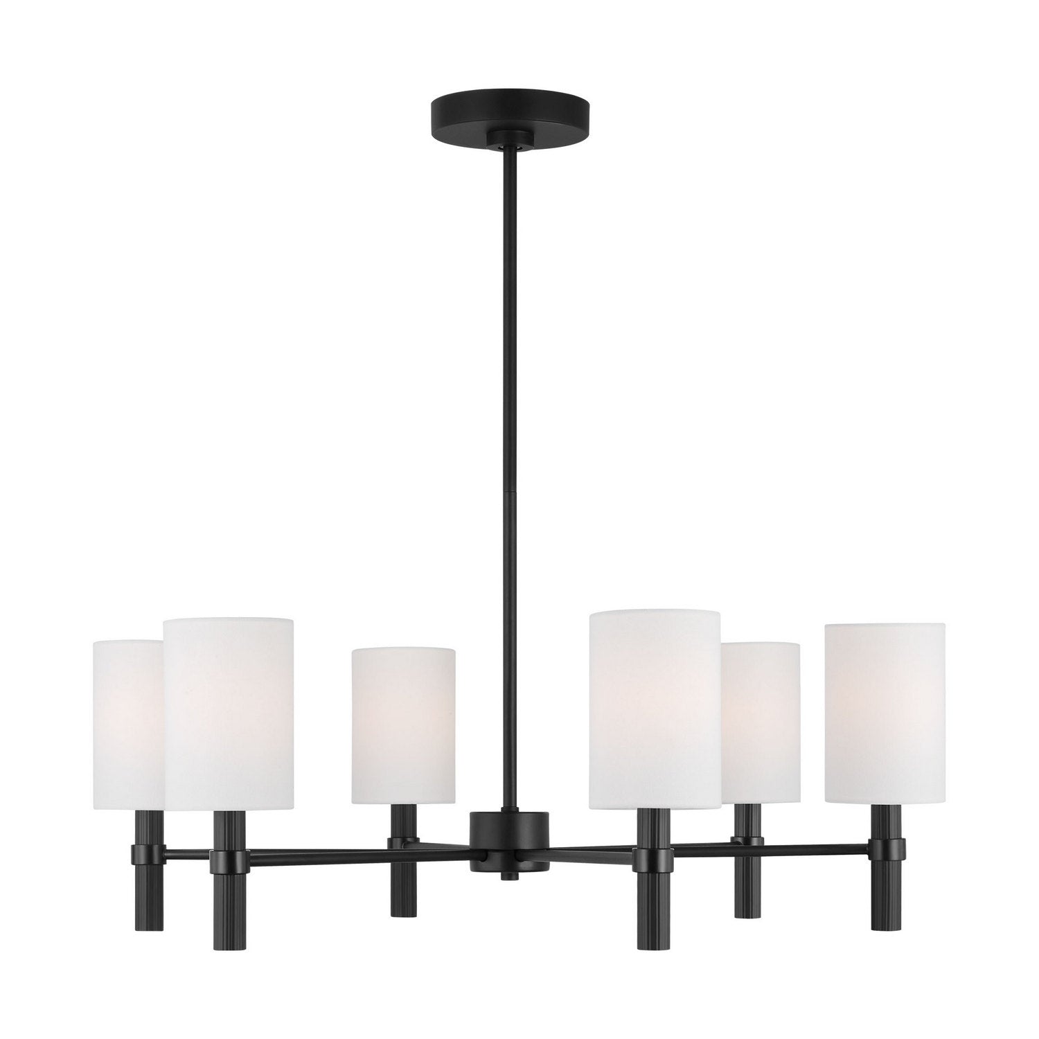 Visual Comfort Studio - DJC1146MBK - Six Light Chandelier - Manor - Midnight Black