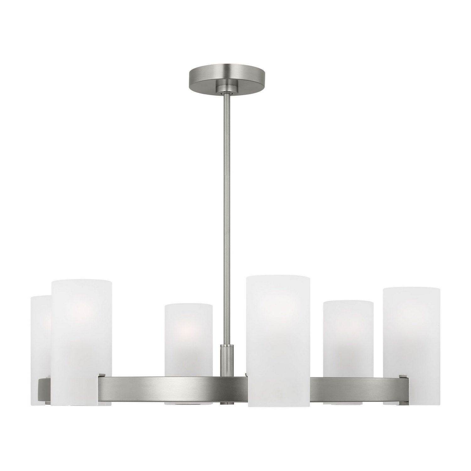 Visual Comfort Studio - DJC1166BS - Six Light Chandelier - Rhode - Brushed Steel