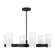 Visual Comfort Studio - DJC1166MBK - Six Light Chandelier - Rhode - Midnight Black