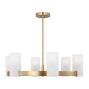 Visual Comfort Studio - DJC1166SB - Six Light Chandelier - Rhode - Satin Brass