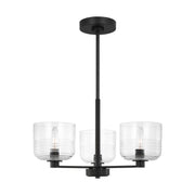 Visual Comfort Studio - DJC1233MBK - Three Light Chandelier - Lochdale - Midnight Black