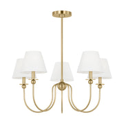 Visual Comfort Studio - DJC1255SB - Five Light Chandelier - Elsay - Satin Brass