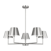 Visual Comfort Studio - DJC1265BS - Five Light Chandelier - Ender - Brushed Nickel