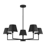Visual Comfort Studio - DJC1265MBK - Five Light Chandelier - Ender - Midnight Black