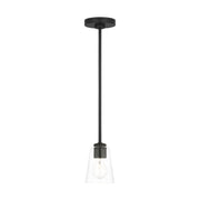 Generation Lighting - GLP1041MBK - One Light Mini-Pendant - Miles - Midnight Black