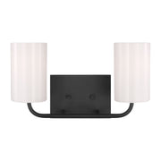 Generation Lighting - GLV1002EN3/MBK - Two Light Vanity - Rhett - Midnight Black